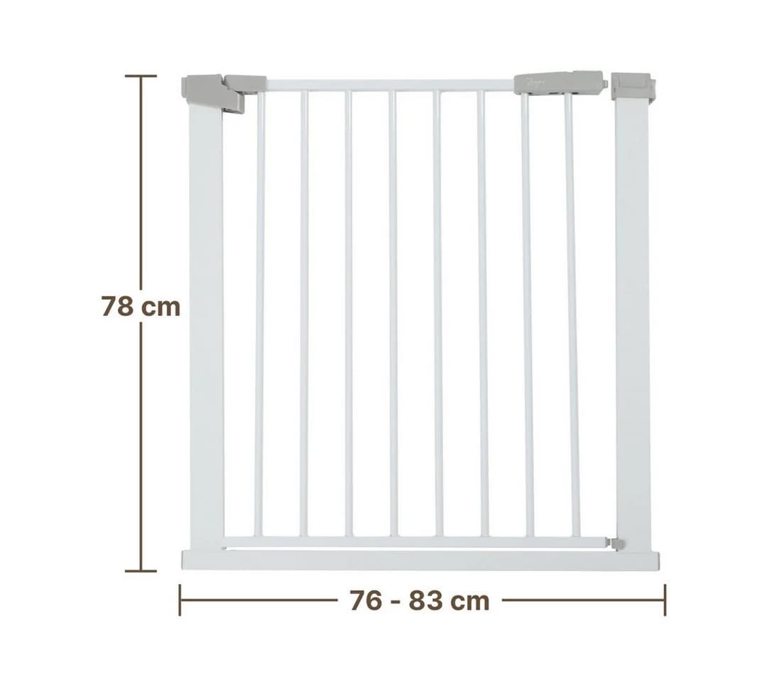 Zayno Türschutzgitter Weiß 76-83 cm mit Türrahmenschonern - Bild 3
