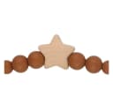 Zayno Schnullerkette Sternchen Braun Holz Silikon Bild 1