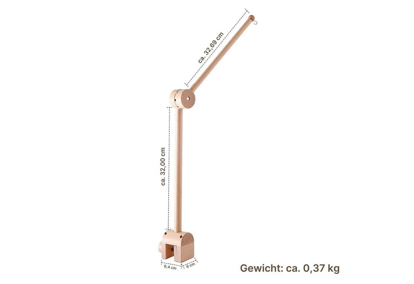 Zayno Mobilehalterung aus Holz 70cm Neutral Buchenholz - Bild 4