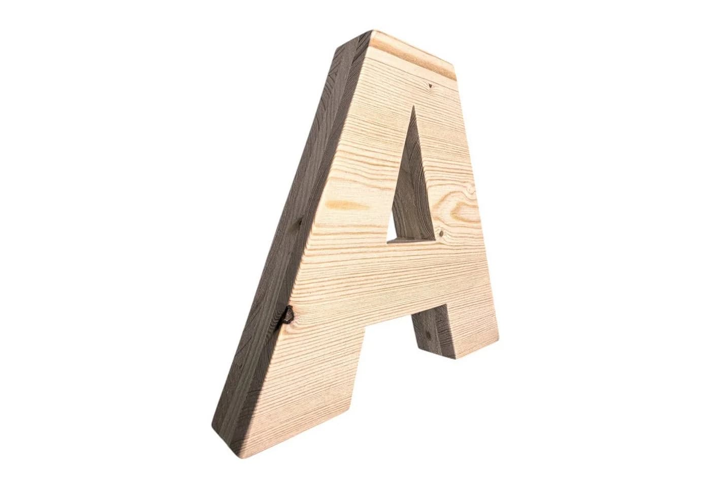 Zayno Deko-Buchstabe A aus massivem Fichtenholz Handarbeit - Bild 2