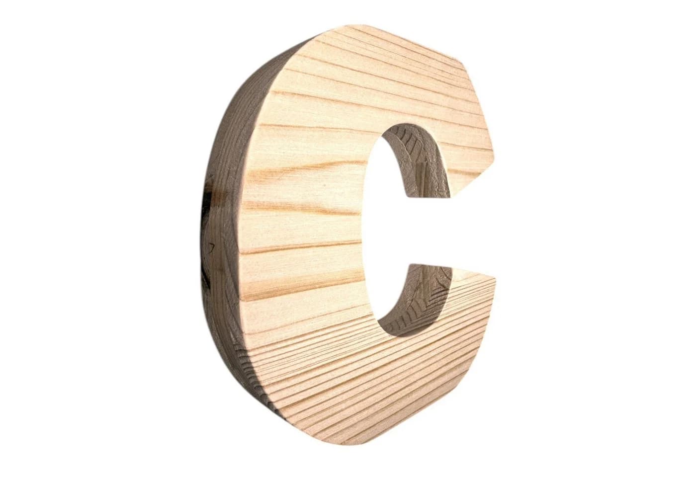 Zayno Deko-Buchstabe "C" aus massivem Fichtenholz - Bild 2