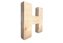 Zayno Deko-Buchstaben Holzbuchstabe "H" aus massivem Fichtenholz Bild 2