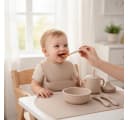 Zayno Kindergeschirr-Set 8-tlg. Silikon Beige BPA-frei Bild 4