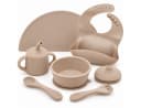 Zayno Kindergeschirr-Set 8-tlg. Silikon Seidenbraun BPA-frei Bild 2