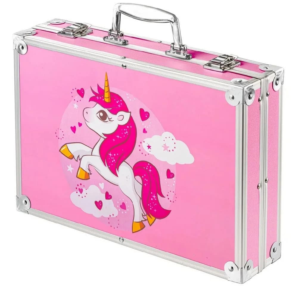 Wisam Kreativset 145-teiliger Kunstkoffer Rosa Zeichen- & Malutensilien - Bild 4