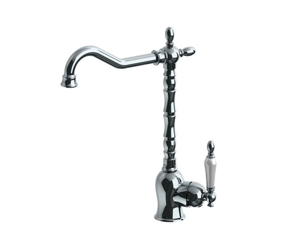 Melvion Küchenarmatur Retro Chrom 360° schwenkbar Messing - Bild 2
