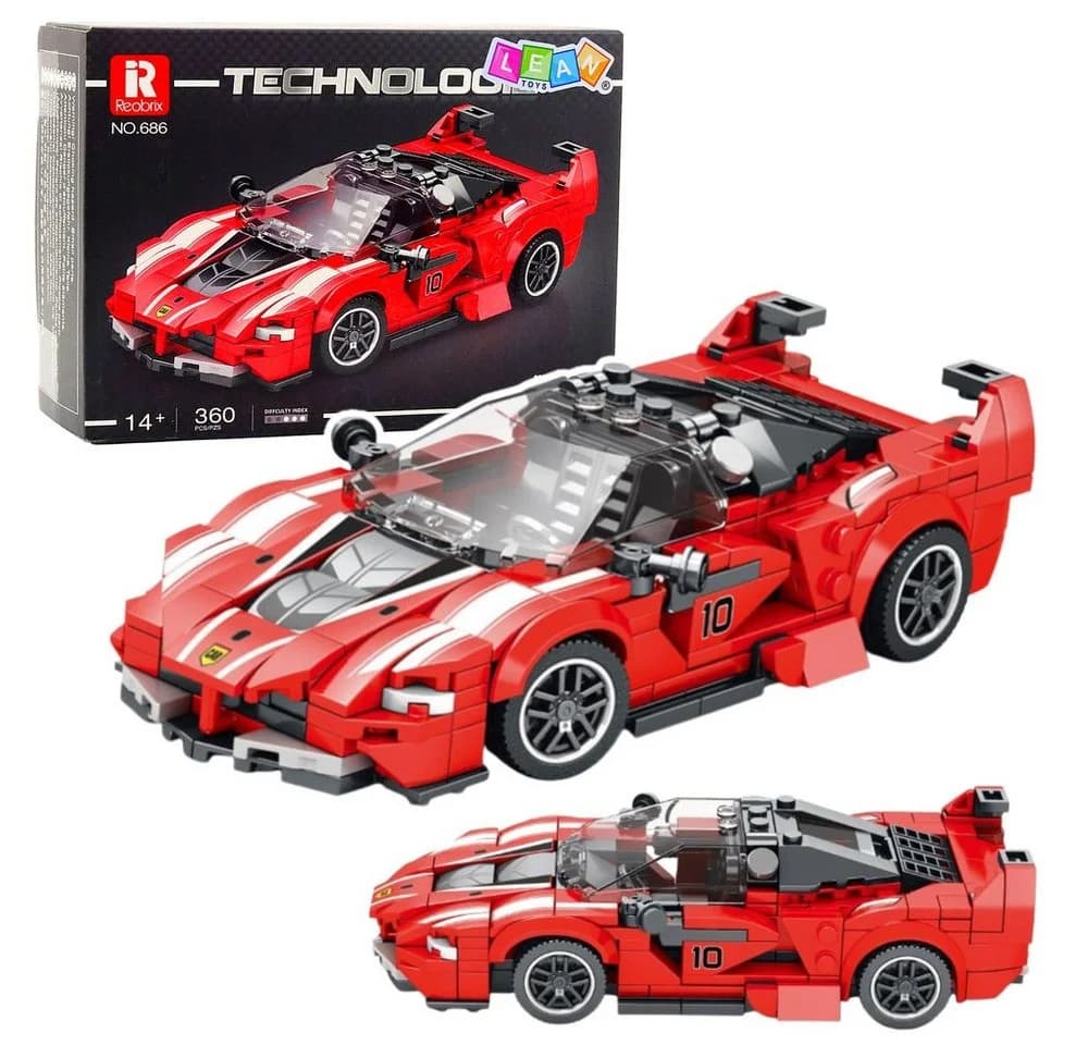 Wisam Bausteine FXX-K Rennwagen Rot 360 Teile