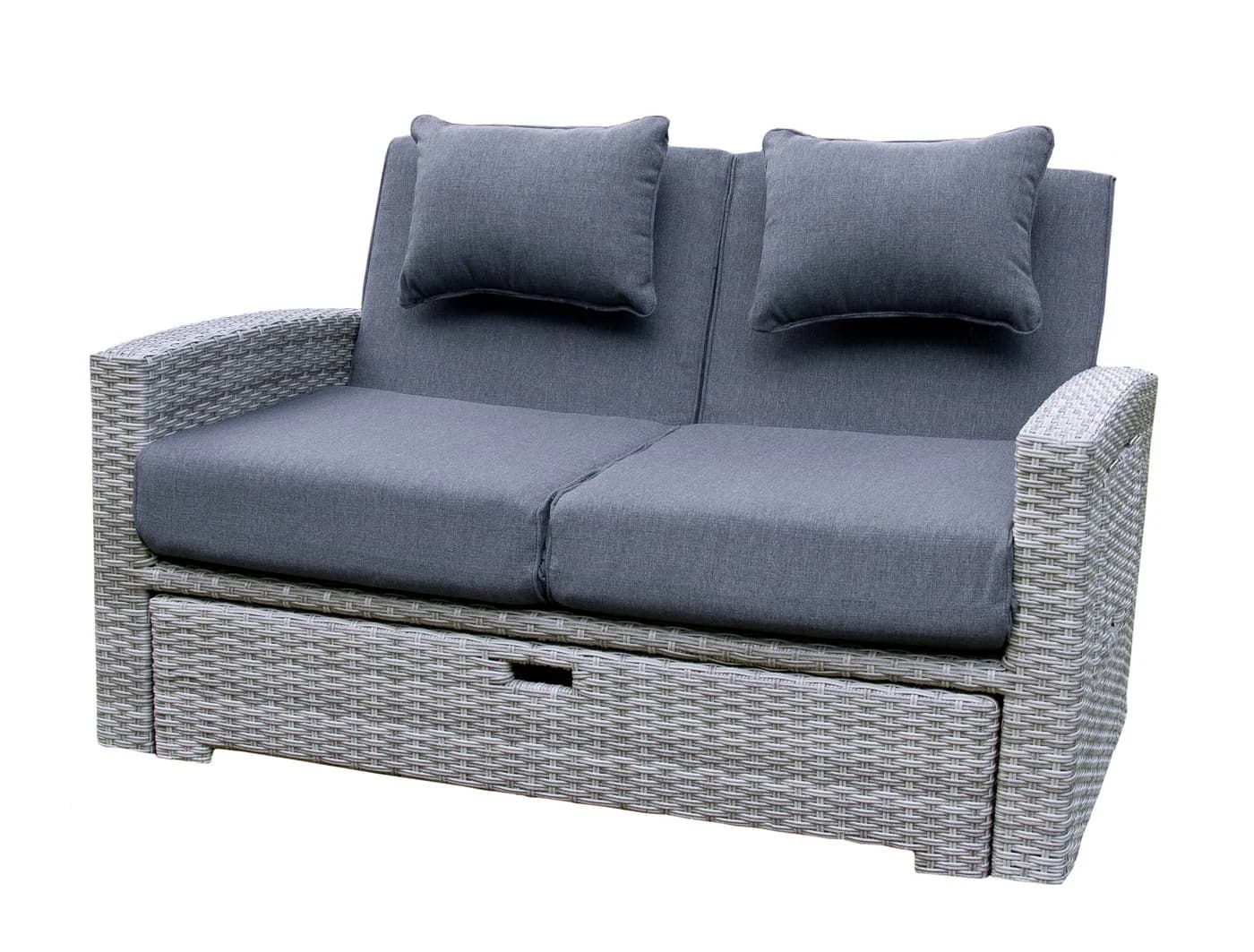 Green Spirit Multifunktions-Gartensofa „Sunny“ grau Polyrattan - Bild 3