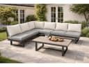 Green Spirit Loungeset Manhatten 6-Sitzer Gartenlounge grau höhenverstellbar Bild 1