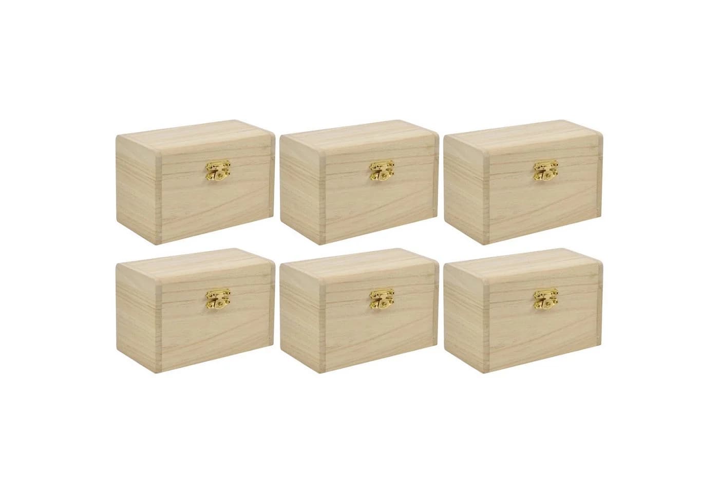 EDUPLAY Schatzkiste zum Bemalen Holz Set 6 St - Bild 2
