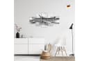 Runa Art Abstraktes 5-teiliges Wandbild Schwarz-Weiß Vlies-Leinwand Bild 3