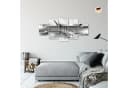 Runa Art Abstraktes 5-teiliges Wandbild Schwarz-Weiß Vlies-Leinwand Bild 5
