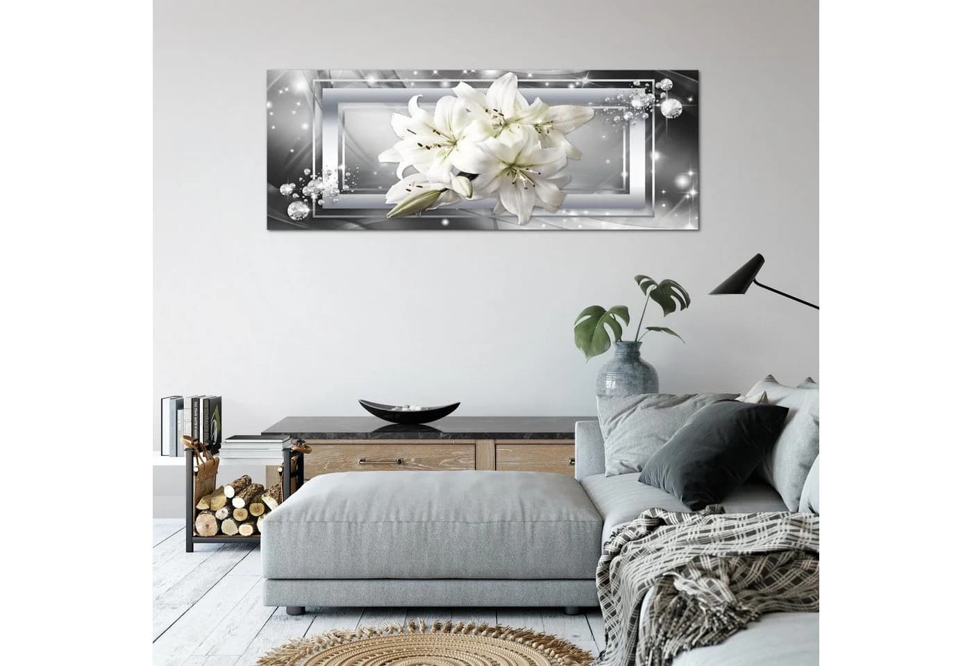 Runa Art Wandbild Blumen XXL 100x40 cm Modern - Bild 3