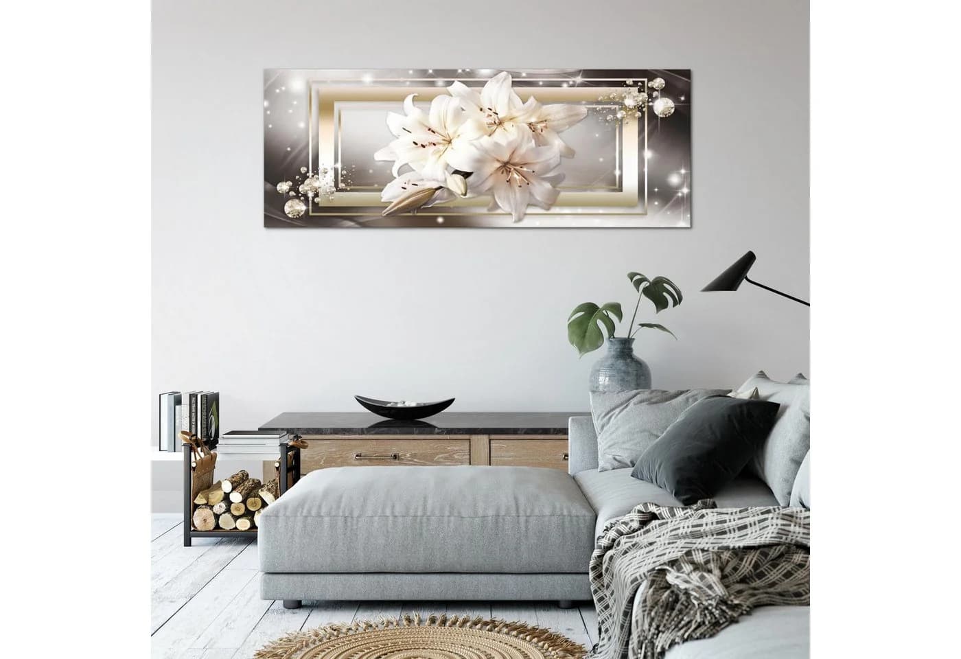 Runa Art Wandbild Blumen XXL 100x40 cm - Bild 3