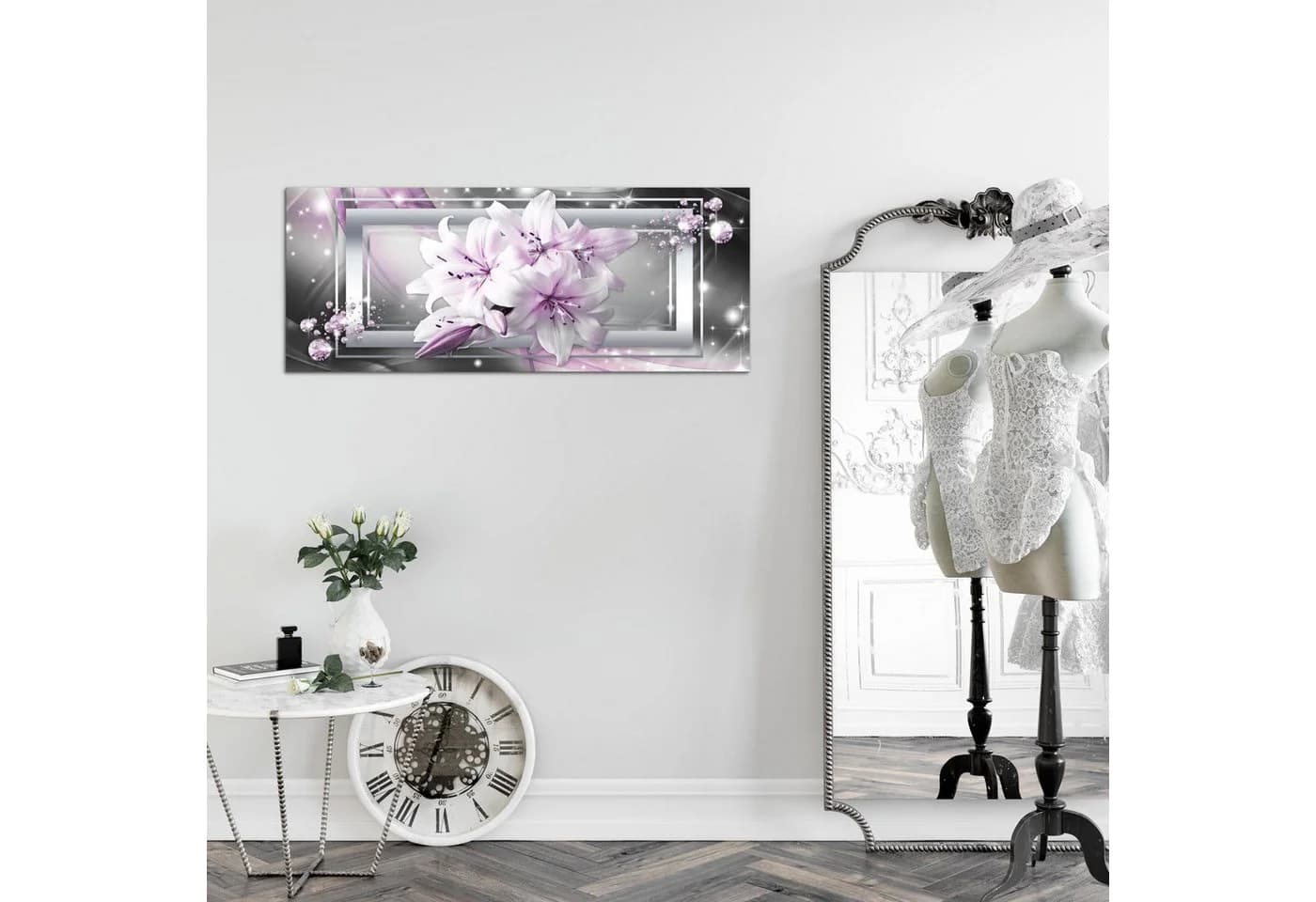 Runa Art Wandbild Blumen XXL 100x40 cm Vlies-Leinwand - Bild 4