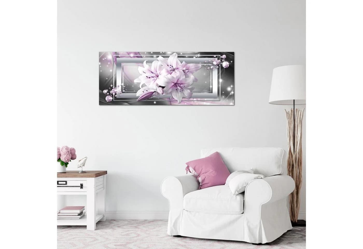 Runa Art Wandbild Blumen XXL 100x40 cm Vlies-Leinwand - Bild 5