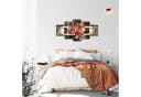 Runa Art Wandbild Abstrakte Lilien Braun Vlies Bild 1