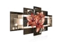 Runa Art Wandbild Abstrakte Lilien Braun Vlies Bild 2