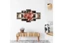 Runa Art Wandbild Abstrakte Lilien Braun Vlies Bild 3