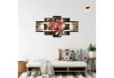 Runa Art Wandbild Abstrakte Lilien Braun Vlies Bild 4