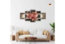 Runa Art Wandbild Abstrakte Lilien Braun Vlies Bild 5