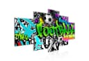 Runa Art Wandbild Loft Fußball Graffiti Street Art Vlies Leinwand Bild 2