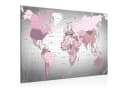Runa Art Wandbild Weltkarte Rosa Grau 60x40 cm Bild 2