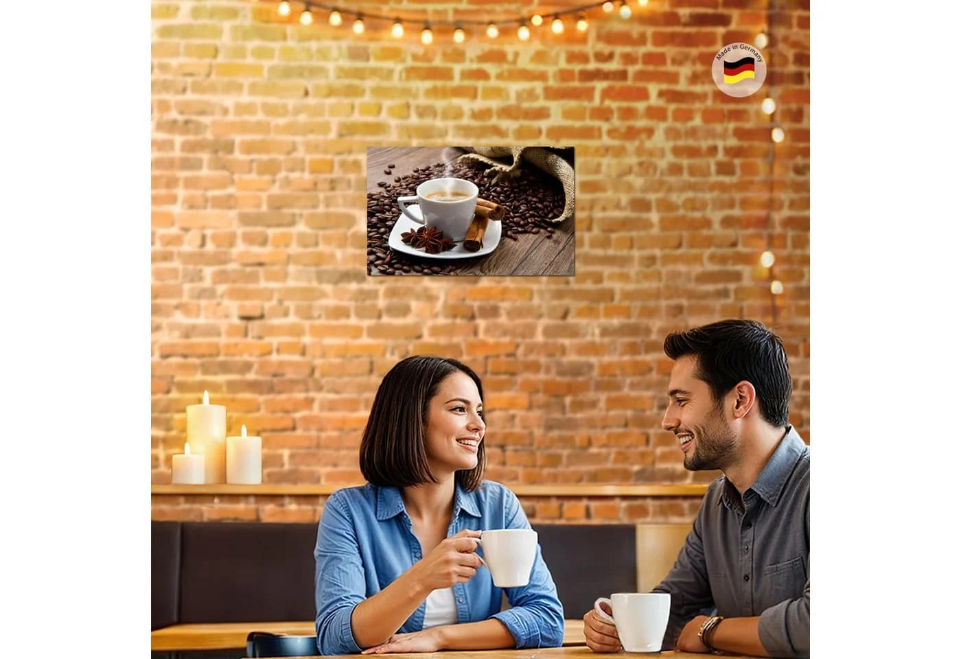 Runa Art Wandbild Kaffee Motiv Braun 60x40 cm - Bild 4