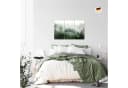 Runa Art 3-teiliges Wandbild Set Wald Natur Grün Grau Nebel Bild 1