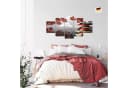 Runa Art 5-teiliges Wandbild Japan Rot Grau Bild 1