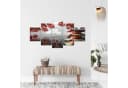 Runa Art 5-teiliges Wandbild Japan Rot Grau Bild 3