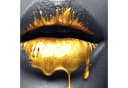 Runa Art Wandbild Schwarz Gold Wohnzimmer Deko Bild Frau Fashion Bild 1