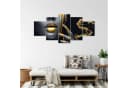 Runa Art Wandbild Schwarz Gold Wohnzimmer Deko Bild Frau Fashion Bild 5
