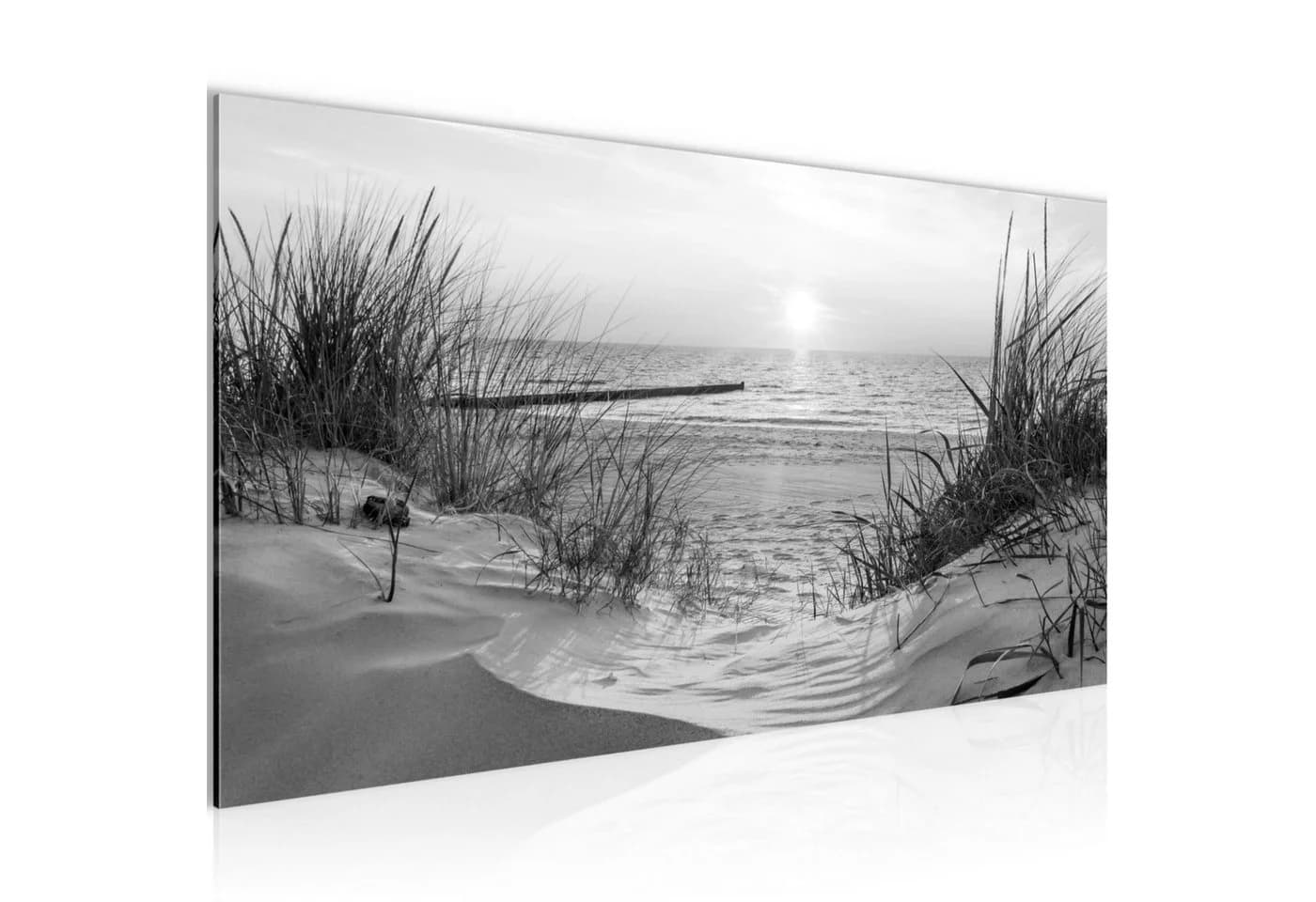Runa Art XXL-Wandbild Ostsee Strand Meer Bild Urlaub Deko Wohnzimmer Grau Rosa - Bild 2