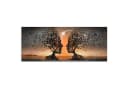Runa Art Wandbild Abstraktes Liebespaar Orange Modern Bild 1