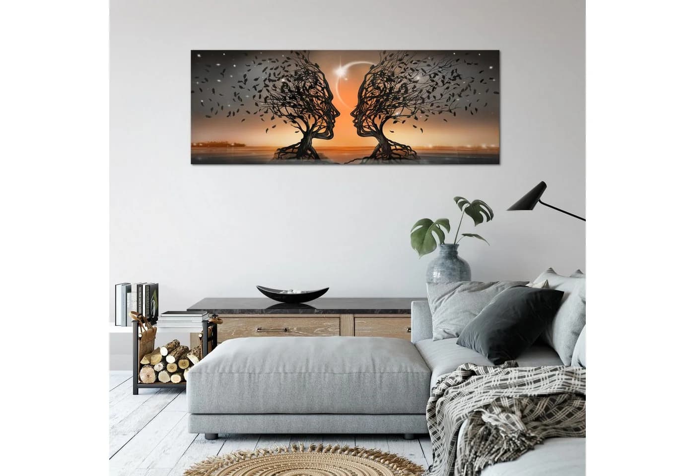 Runa Art Wandbild Abstraktes Liebespaar Orange Modern - Bild 4