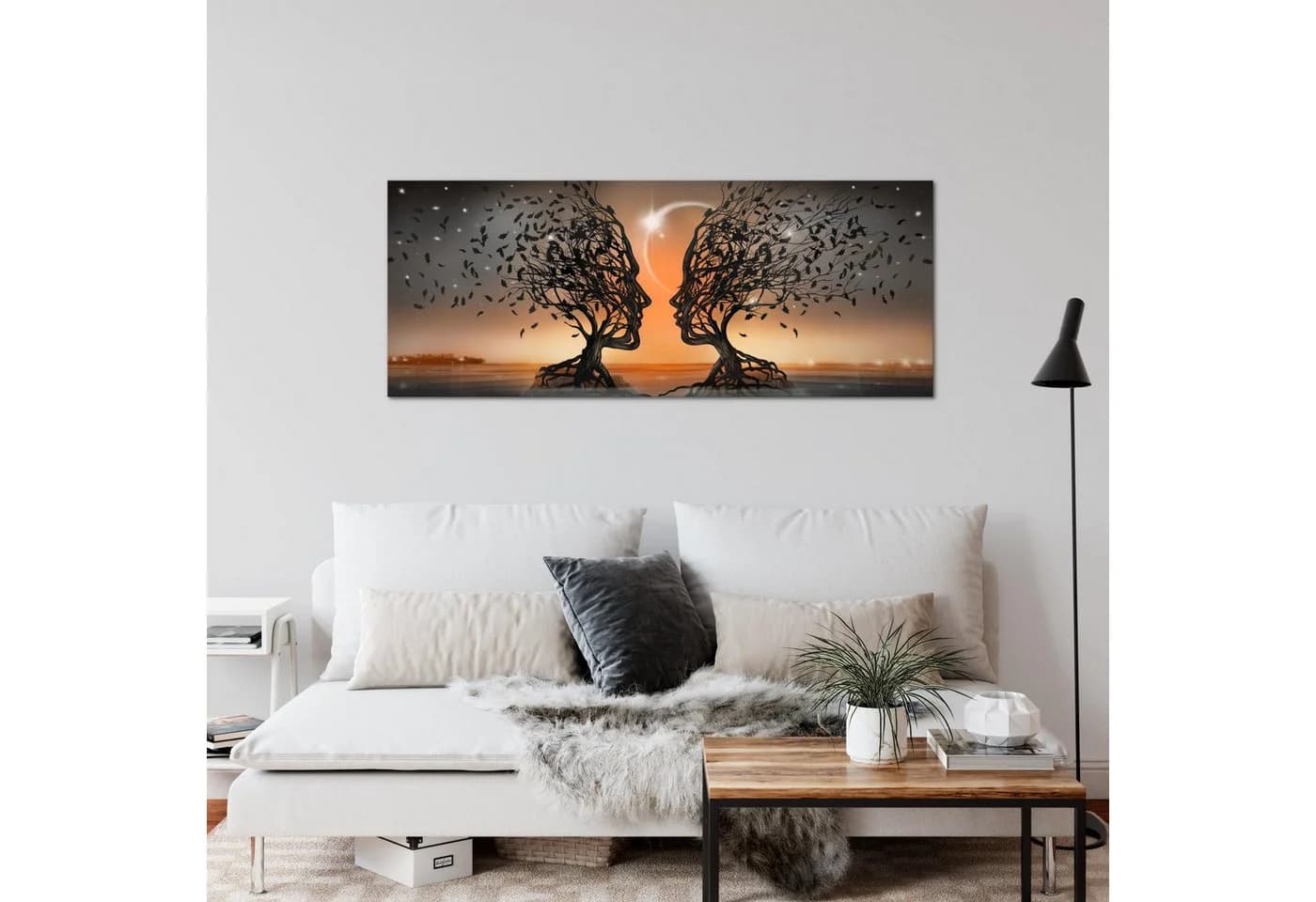 Runa Art Wandbild Abstraktes Liebespaar Orange Modern - Bild 5