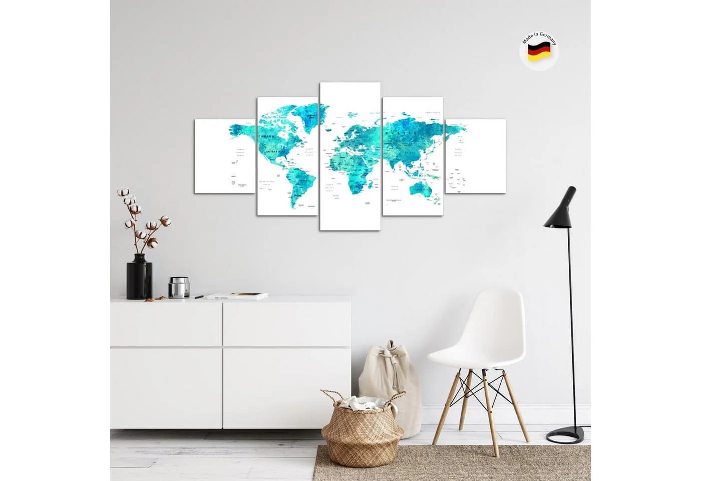 Runa Art Abstraktes Wandbild Türkis Blau Modern - Bild 3