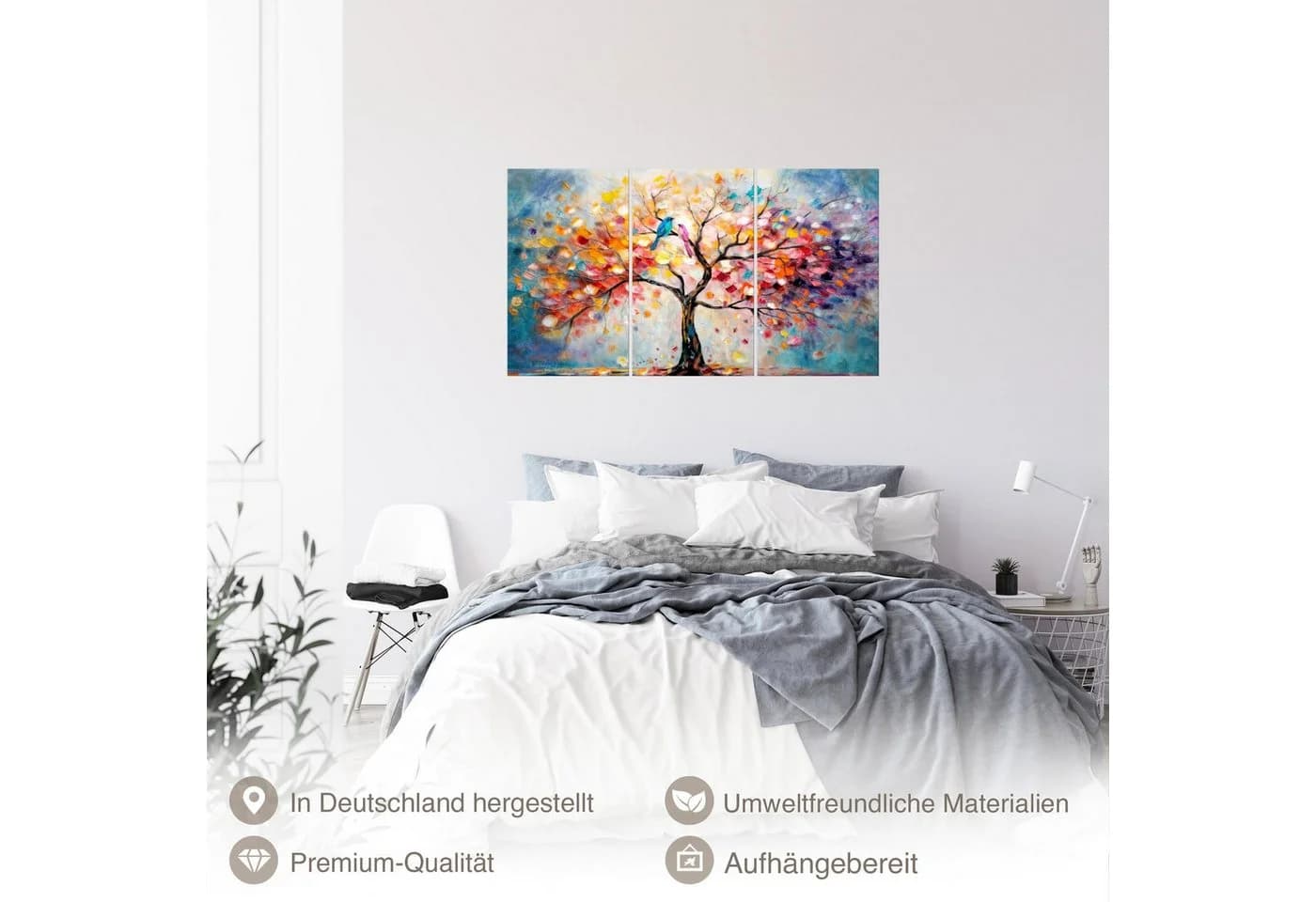 Runa Art XXL-Wandbild Baum Modern Vlies Leinwand Natur - Bild 3