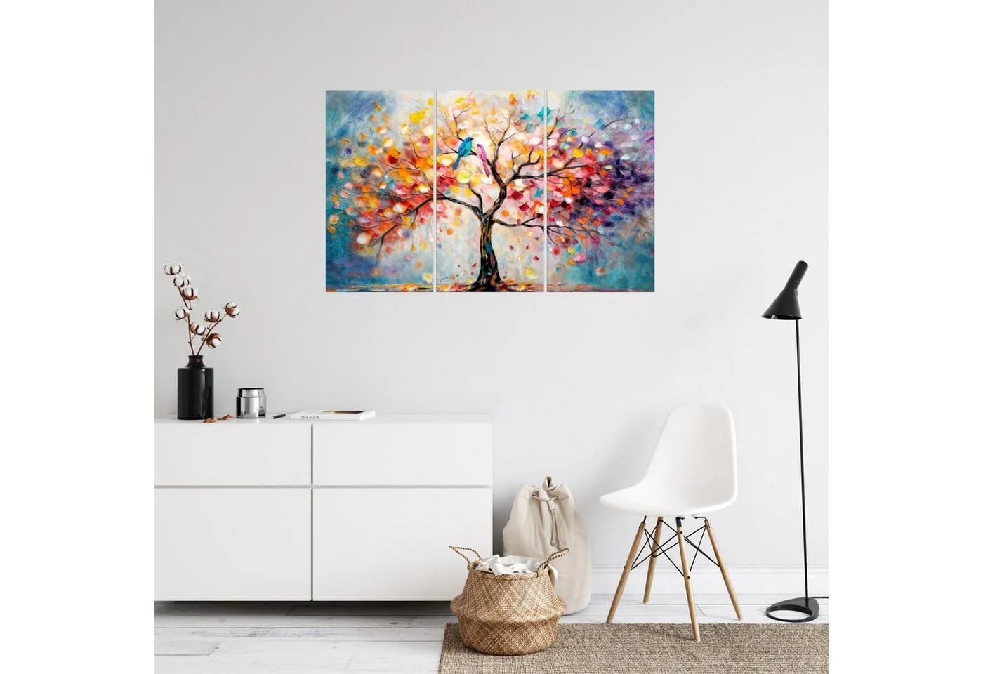 Runa Art XXL-Wandbild Baum Modern Vlies Leinwand Natur - Bild 4