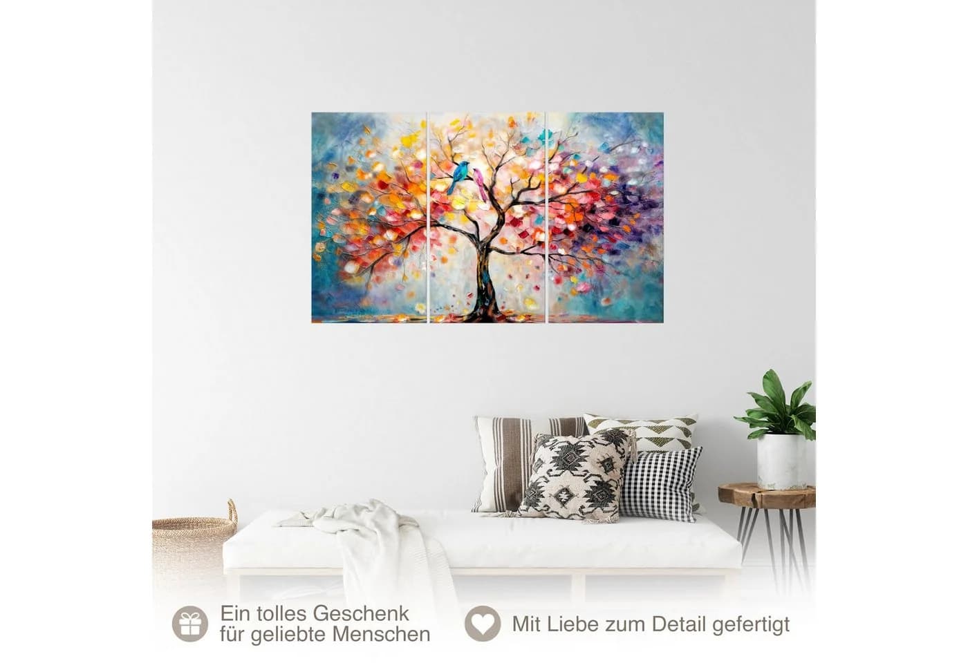 Runa Art XXL-Wandbild Baum Modern Vlies Leinwand Natur - Bild 5