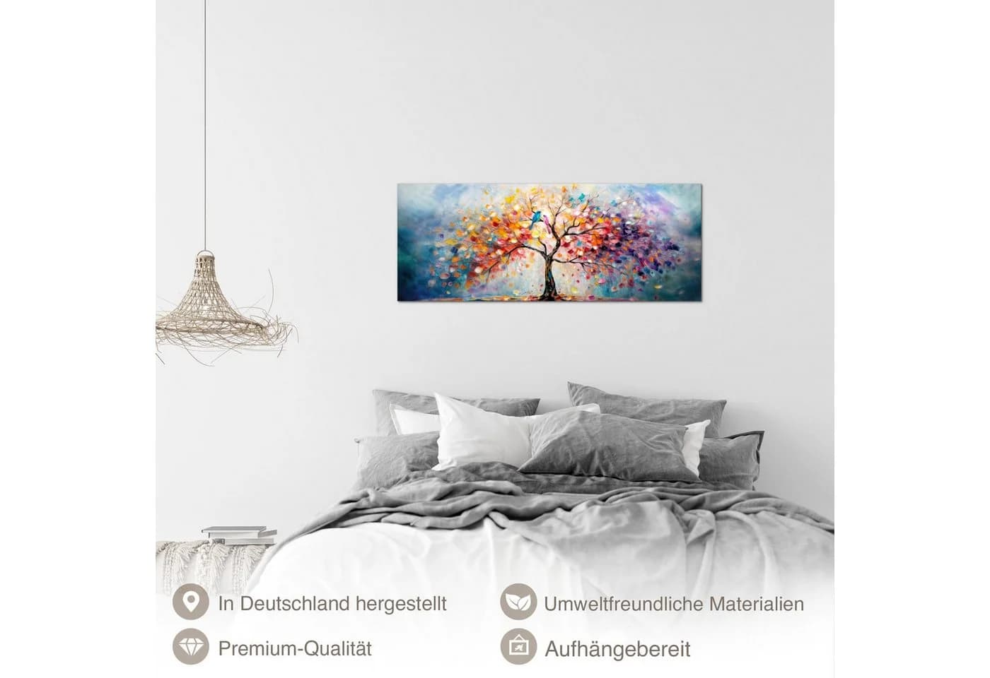 Runa Art XXL-Wandbild Baum Modern Vlies Leinwand Natur - Bild 3