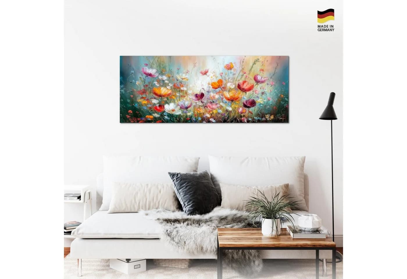 Runa Art XXL-Wandbild Blumen 100 x40 cm Bild Vlies Wohnzimmer Schlafzimmer Deko - Bild 5