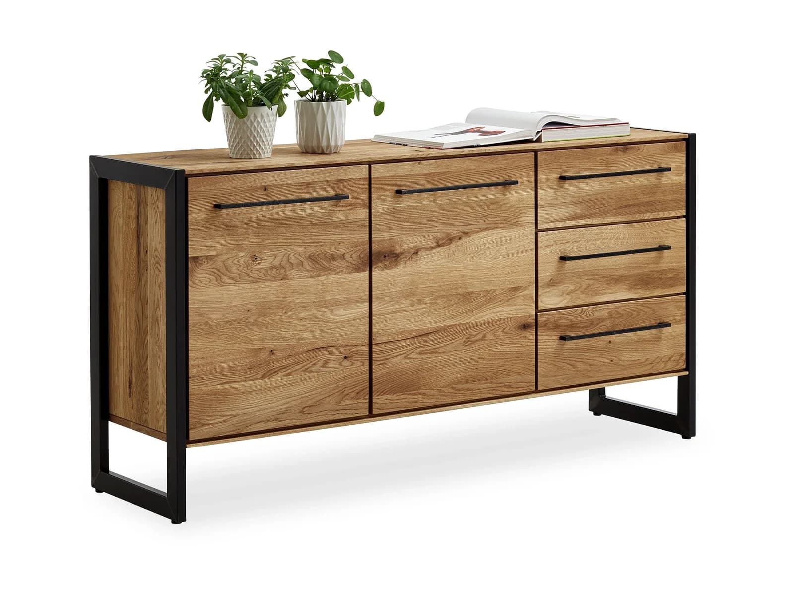 Sideboard VALMONDO NAMUR Massive Eiche Landhausstil