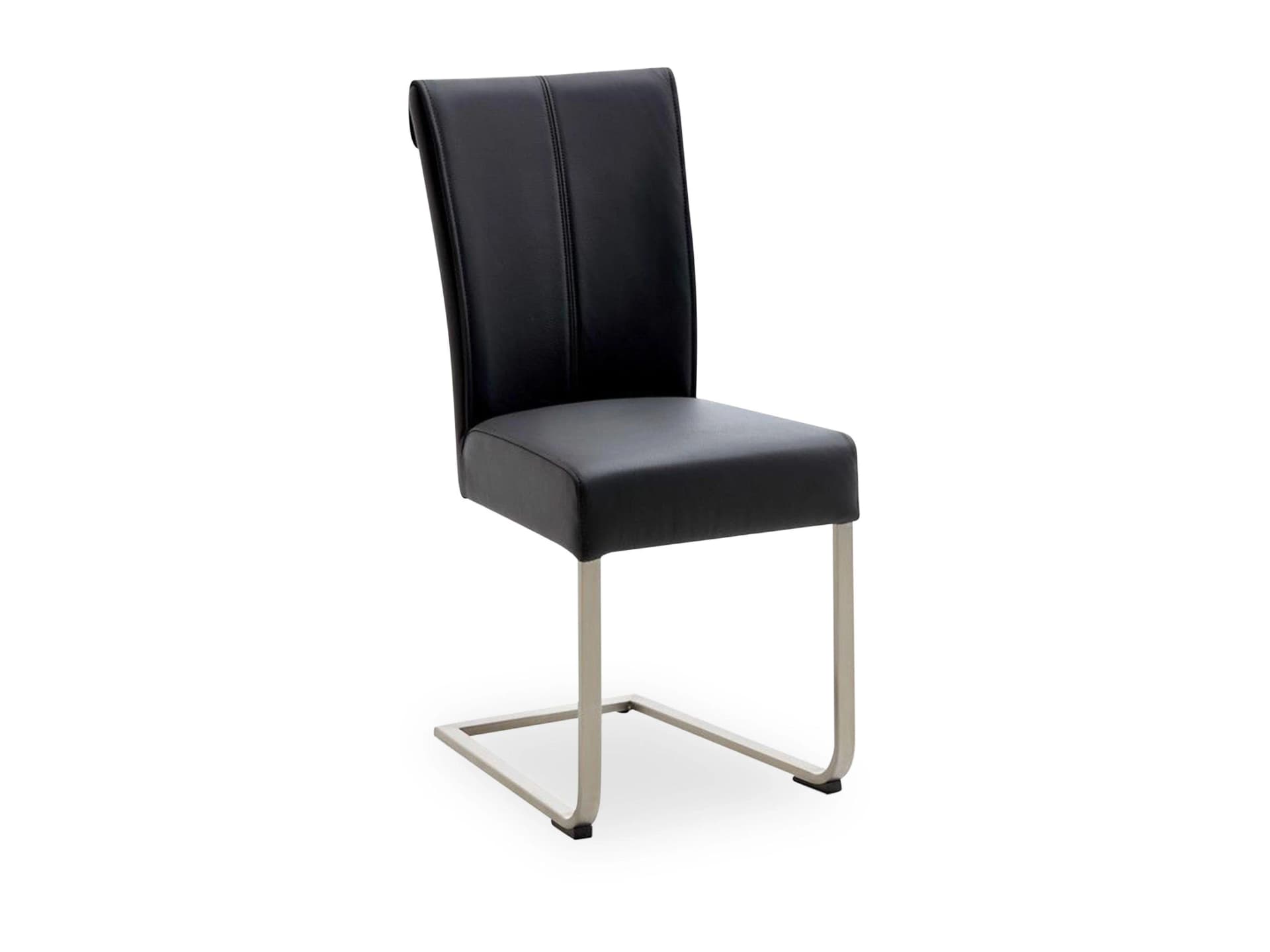 Moderner Freischwinger-Stuhl in Schwarz