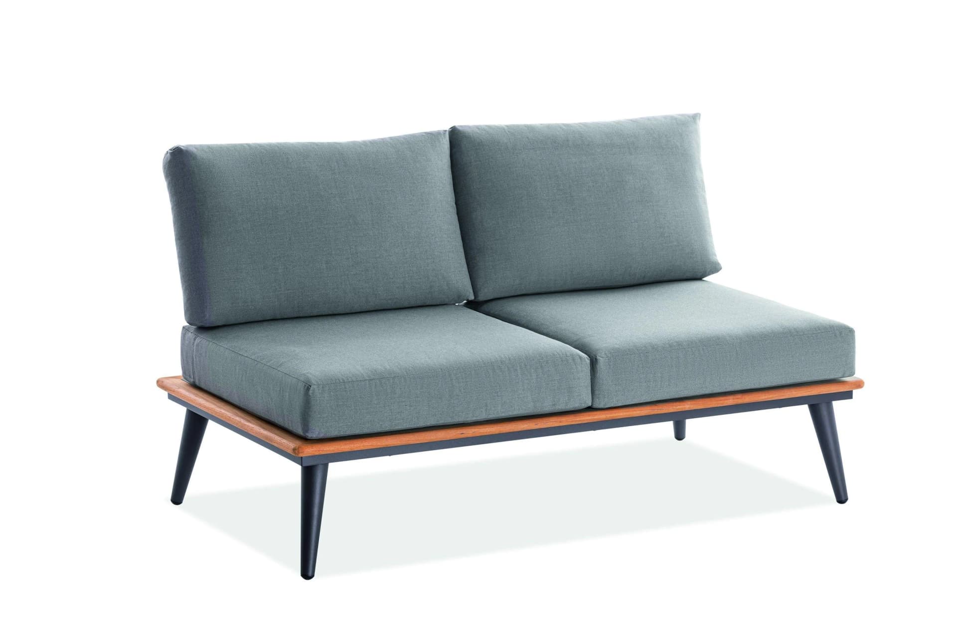 Niehoff Gartensofa 2-Sitzer Serra Teakholz Anthrazit