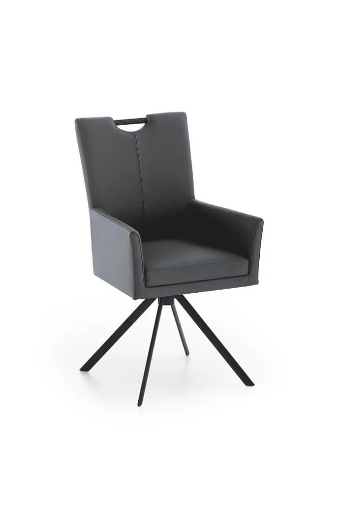 Polsterstuhl COLORADO von NIEHOFF SITZMÖBEL in Leder Schwarz