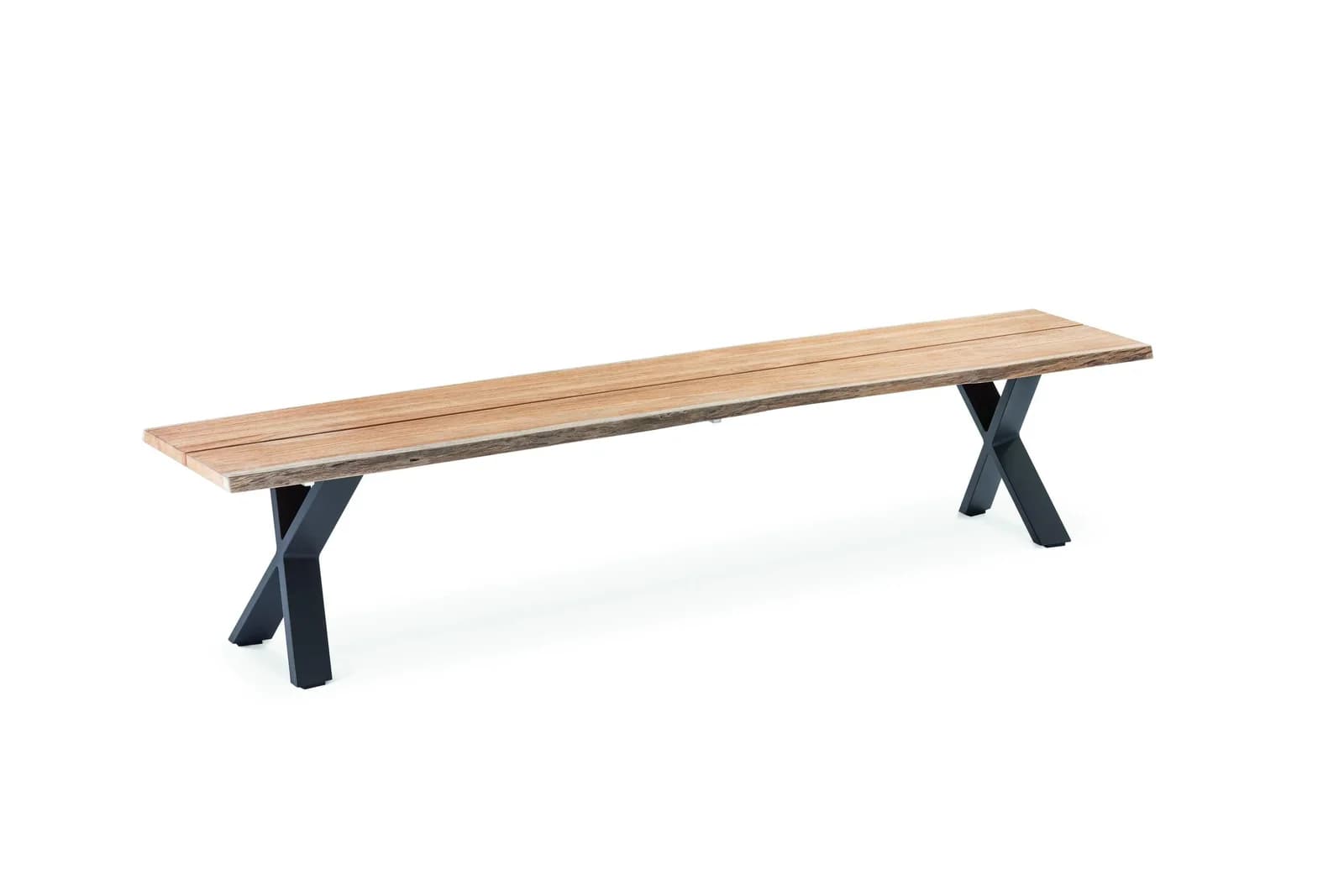 Niehoff Gartenbank Solid Teak Massiv Anthrazit