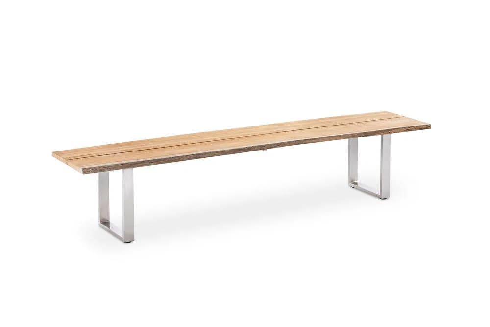 Niehoff Gartenbank SOLID Teak Edelstahl 240cm