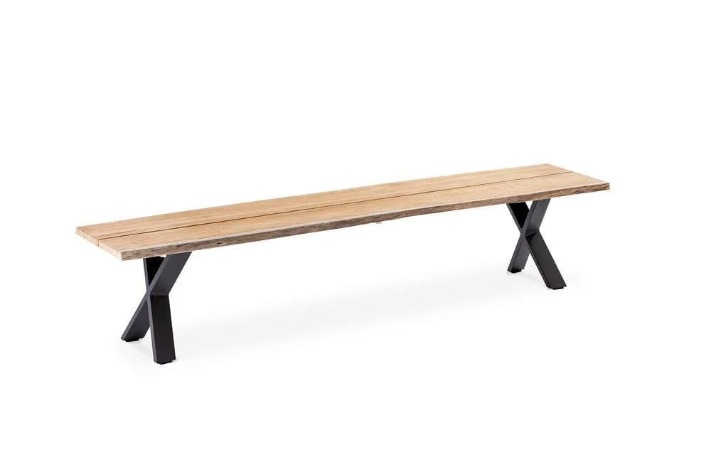 Niehoff Gartenbank SOLID Teakholz Aluminium 240x45/46 cm